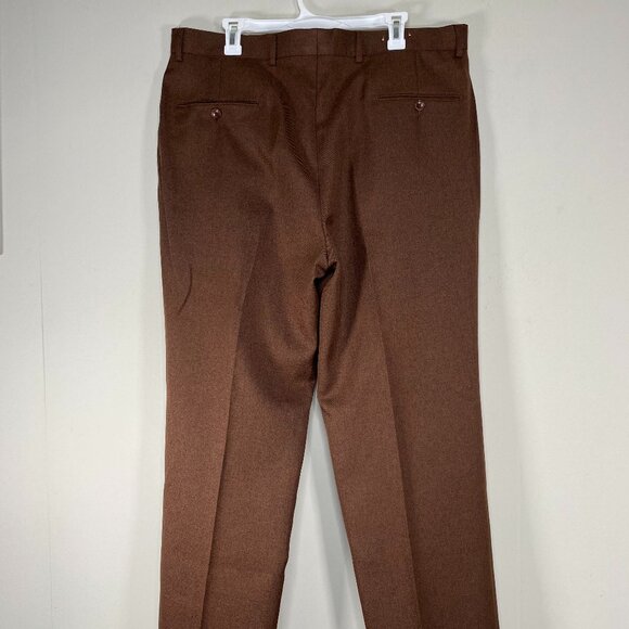 Tony Blake Pleated Dress Pants Men's 38 Brown High Rise Business Office - Picture 2 of 14